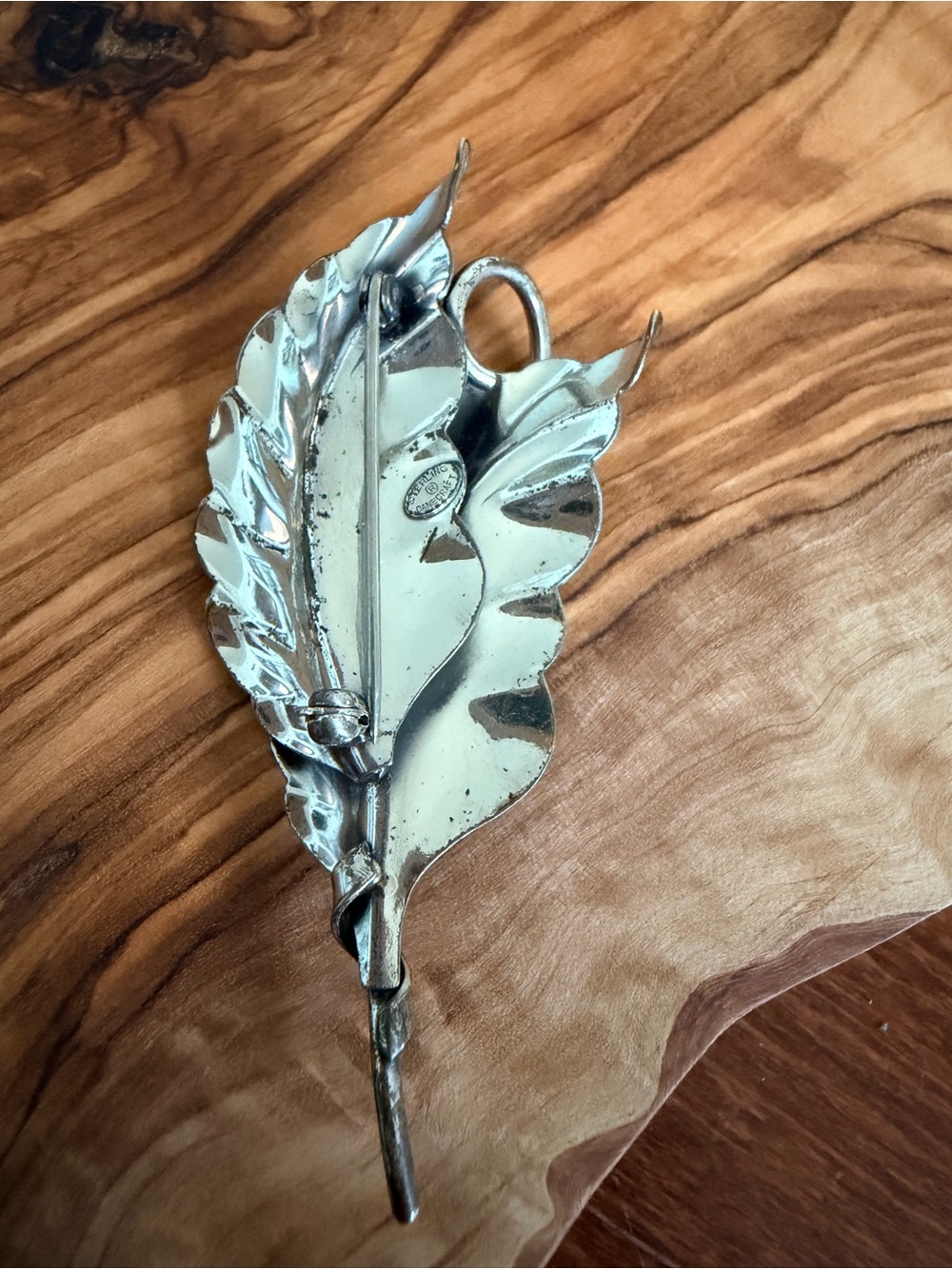 Danecraft Sterling Silver Leaf Brooch - Picture 2 of 3